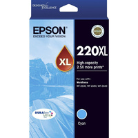 Epson 220XL High Capacity DURABrite Ultra Cyan ink (Epson WorkForce WF-2630, WF-2650, WF-2660)