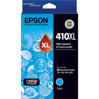 Epson 410XL High Capacity Claria Premium - Cyan Ink Cartridge ( XP-530, XP-630, XP-540, XP-640)