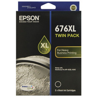 Epson 676XL Black Twin Pack Ink Cartridge