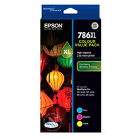 Epson 786XL Capacity 3 Colour Value Pack (Cyan, Magenta, Yellow)