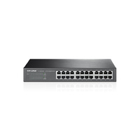 TP-Link TL-SG1024D 24-port 48Gbps Gigabit Desktop / Rackmount Switch, 24x10/100/1000M RJ-45 Ports with Auto MDI/MDIX, Energy-Efficient, Metal Case