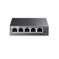 TP-Link TL-SG105E 5-Port Easy Smart Gigabit Switch with 5x100/1000Mbps RJ45 ports, Auto Negotiation/MDI/MDIX, Energy-Efficient,  Metal Case