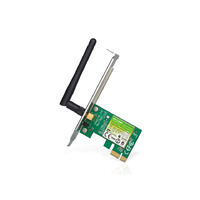 150Mbps Wireless PCI Express Adapter TP-Link TL-WN781ND, 802.11n/g/b, Atheros, 1T1R, 2.4GHz,  1 Detachable Antenna