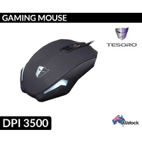Gaming Mouse Usb Tesoro Gungnir H5L V2 Black 3500dpi 7 Buttons Optical for PC