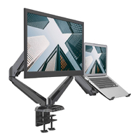 Vision Mounts VM-GM224U-D15 | Dual Monitor Stand Arm Mount with Tray Holder Adapter for Laptop