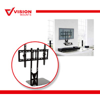TV Wall Mount Bracket + Glass Shelf 40 42 46 50 55 60 70" Vision Mounts VM-M11