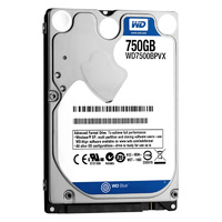 Western Digital Blue PC Mobile 750GB Internal HDD 2.5" SATAIII 5400RPM Hard Drive WD7500BPVX