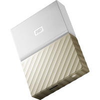 WD 2TB My Passport USB 3.0 Secure Portable Hard Drive (Gold) WDBTLG0020BGD-WESN