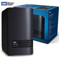 16TB NAS 2-Bay Western Digital My Cloud EX2 Ultra Personal Cloud Storage Server Diskless USB 3.0 WDBVBZ0160JCH-SESN