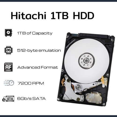 1TB Internal HDD 2.5 7200 RPM Hard Drive 32 MB Cache SATA Hitachi For PC Desktop