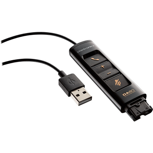 Plantronics DA80 USB Audio Processor that connects QD equipped headsets to PC for H-series Analog Headsets