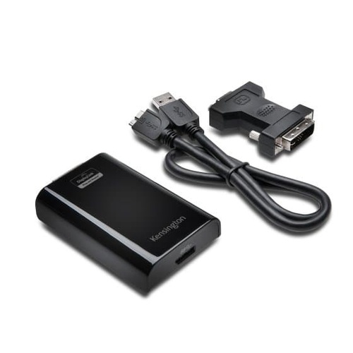 Video Adapter USB 3.0 to DVI VGA HDTV 1080P Universal Multi Display Adapter Kensington 33974