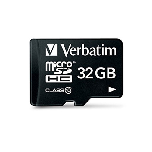 Verbatim Micro SDHC 32GB (Class 10) with Adaptor