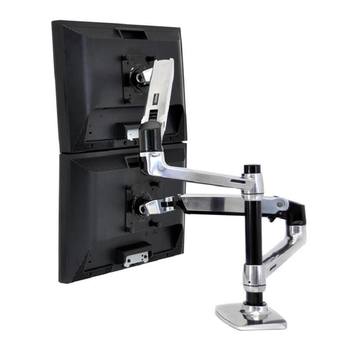 Ergotron 45-248-026 Dual Monitor Stand Arm Desk Mount Screen Display LED LCD Laptop Holder Bracket