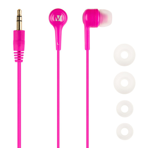 Verbatim In-Ear Headphones, noise reduce earbuds for portable audio and phones, pink