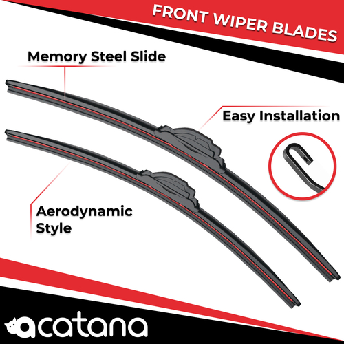 Replacement Wiper Blades for Mazda 2 DE 2007 - 2014, Set of 2pcs