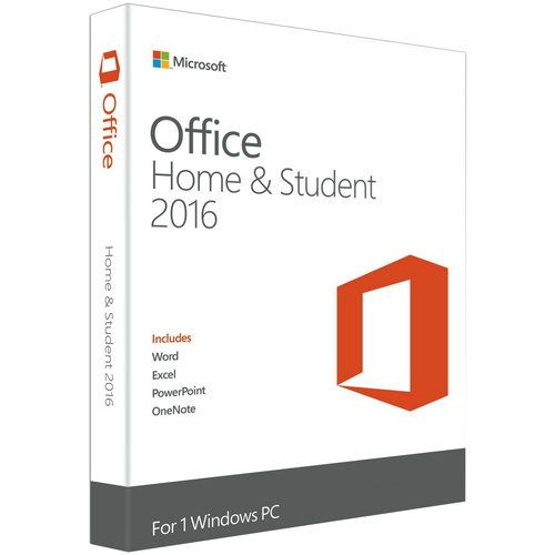 Microsoft OFFICE HOME & STUDENT 2016 32 x64 bit RETAIL PACK (MEDIALESS BOX - CONTAINS PRODUCT KEY) APAC ENGLISH