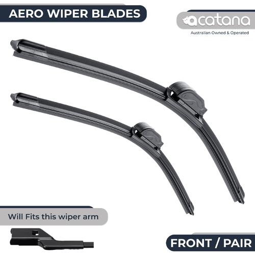 Aero Wiper Blades for Peugeot 208 A9 2012 - 2018 Pair Pack