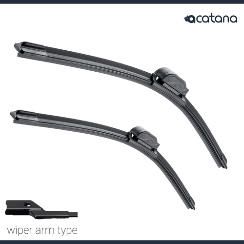 Aero Wiper Blades for Ford Fiesta WS WT WZ 2009 - 2018 Hatch Pair Pack