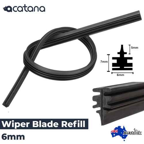 17" Wiper Blade Refill Windshield Strip Replacement 6 mm A-Grade Rubber 42.5 cm
