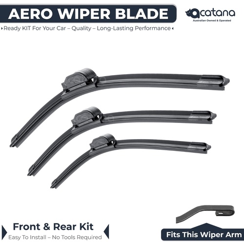 Aero Wiper Blades Kit for Daihatsu Rocky F70 F80 F90 1984-1992 Front Rear Pack