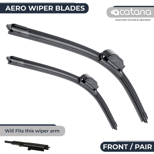 Aero Wiper Blades for Vauxhall Corsa Mk 4 2012 - 2014, Pair Pack