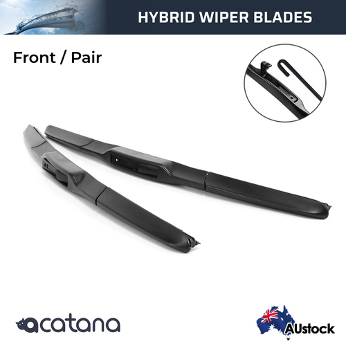 Hybrid Wiper Blades fit Mitsubishi Lancer EVO X 2007 - 2016, Twin Kit