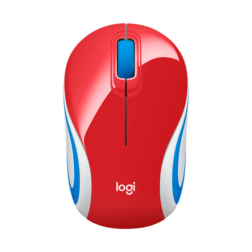 Logitech M187 Wireless Ultra Portable Mouse- Red 910-005373