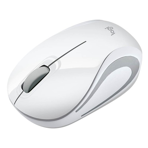 Logitech M187 Wireless Mini Portable USB Optical Mouse White 910-005380