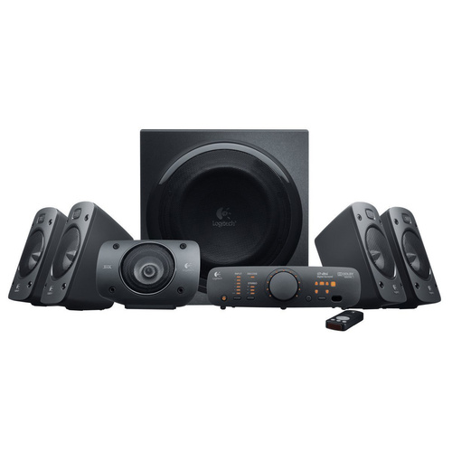 Logitech Z906 3D Surround Sound 5.1 Sound System with Remote Control, THX Certified Immersive Surround Sound, 500W DTS Stereo Speaker System