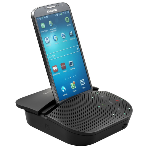 Logitech P710e Mobile Hands-Free Speakerphone with Enterprise-Quality Audio, DSP, Skype Certified, USB/Bluetooth Connection, 15-Hours Talk Time Batter