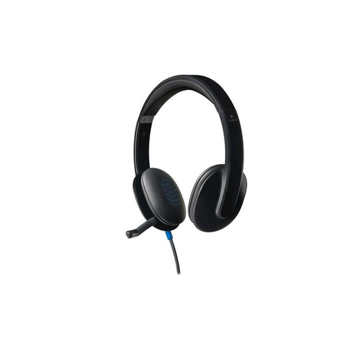 Headset Stereo Wired USB Microphone VoIP Calls H540 Logitech 981-000482