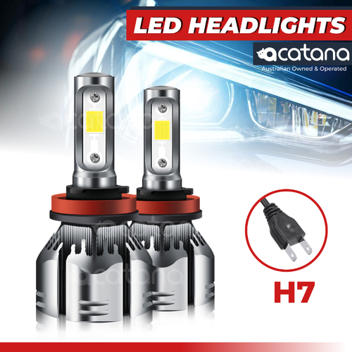 acatana LED Headlight H7 Globes Kit Bulbs Hight Beam 10000LM Brighter White Head Light Сonversion for Сar Assembly Headlamp Replacement