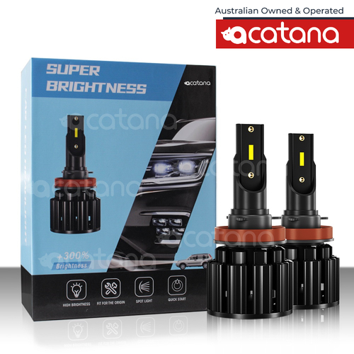 acatana LED Headlight H11 H8 H9 Globes Kit Bulbs Hight Beam 10000LM Brighter White Head Light Сonversion for Сar Assembly Headlamp Replacement