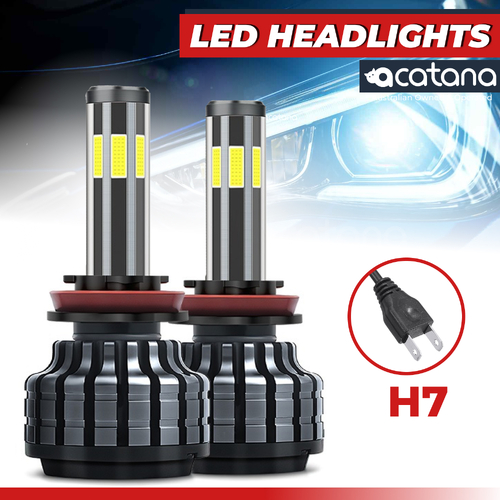acatana LED Headlight H7 Globes Kit Bulbs Hight Beam 12000LM Brighter White Head Light Сonversion for Сar Assembly Headlamp Replacement
