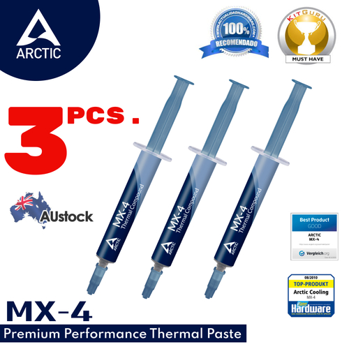 3x Arctic Cooling MX-4 (4g) Premium Thermal Compound for CPU, GPU, High Thermal Conductivity, Low Thermal Resistance Spatula