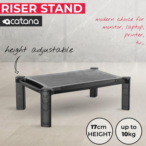 Acatana Monitor Riser Stand Laptop Desktop Height Adjustable Shelf TV Computer Printer ACA-AMS-1L