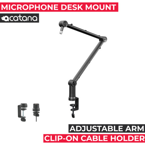 Acatana Microphone Suspension Boom Studio Desk Mount Pro Mic Scissor Arm Stand