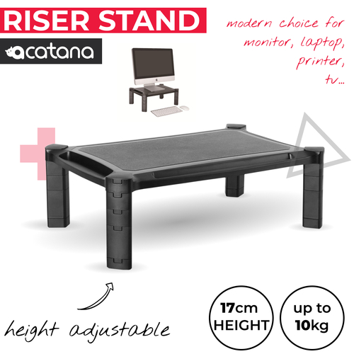 Acatana Height Adjustable Monitor Riser Stand Desktop Laptop Shelf Computer Display Holder Screen TV Table Printer for Home & Office Use ACA-MR01