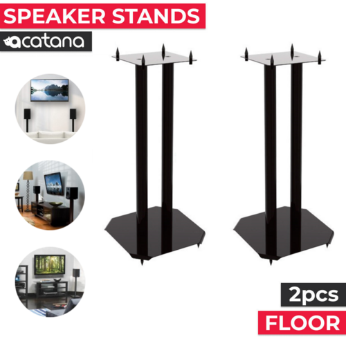 ACA-S04 acatana | Speaker Stands Floor Modern Home Theater Universal Bookshelf Sound Black, 60 cm , 2pcs