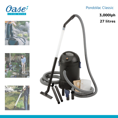 Pond Cleaner Vacuum OASE PondOVac Classic Large Cleaning Fish Pond 3,000lph 27l