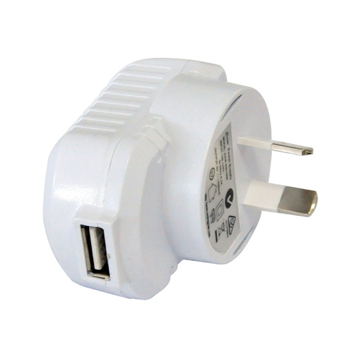 Astrotek USB Wall Power Charger Output: 5V 1A, Input: 110-240V AU Plug for Smartphones, Tablets White