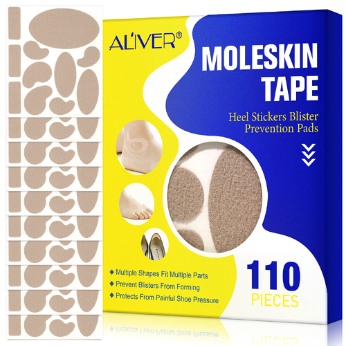 Aliver Foot Moleskin Tape for Feet Blisters Shoes Pads Patches Mole Skin Heal Padding Repair Stickers 110pcs