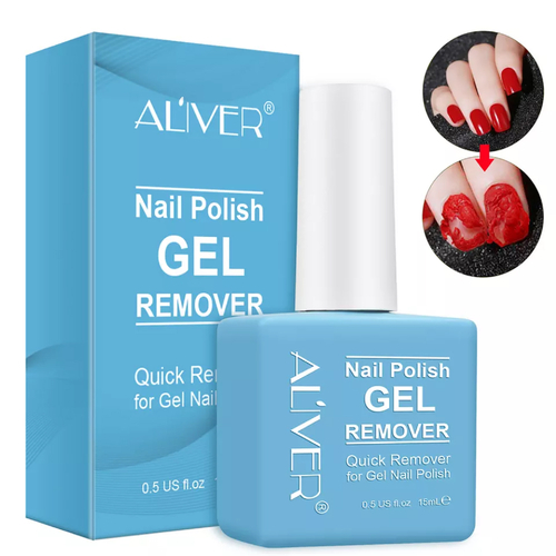 ALIVER Burst Magic Gel Nail Polish Remover for Nails Quickly Easily Removes Cleaner Manicure Soak Off 15ml