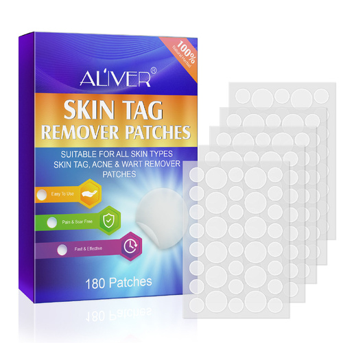 Aliver Skin Tag Remover Patches 180pcs Mole Wart Removal Natural Painless Acne Spot Pimple Effective Home