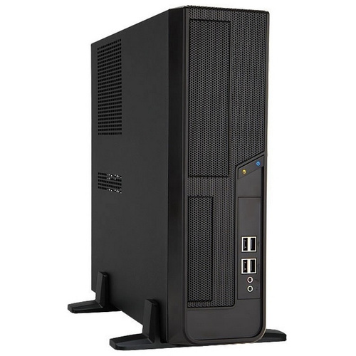 IN WIN BL040 mATX SFF Low Profile Desktop Computer Case with 300W 80+ GOLD PSU, USB3.0, Intel Lanyu Ref. Design, Black