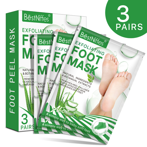 BestNiffes 3pcs Foot Peel Mask Exfoliating Remove Callus Peel Soft Feet Smooth Dead Skin