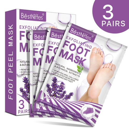 BestNiffes 3pcs Foot Peel Mask Soft Feet Hard Dead Skin Remover Exfoliating Socks Callus