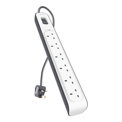 Surge Protector PowerBoard 6 Outlets 2m Cord Belkin BSV603au2M