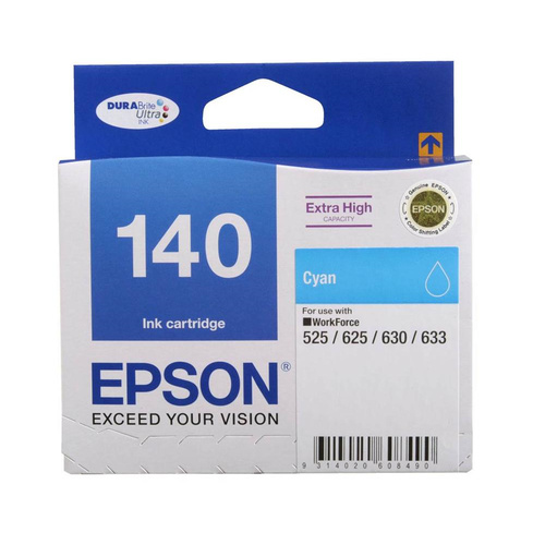 Epson 140 Extra High Capacity Cyan Ink Cartridge,  DURABrite Ultra, Epson